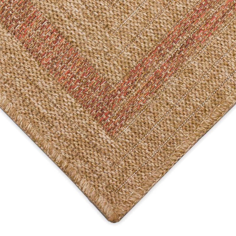 Terracotta Multi-Border Flatwoven Synthetic Rug, 3'3" x 4'11"