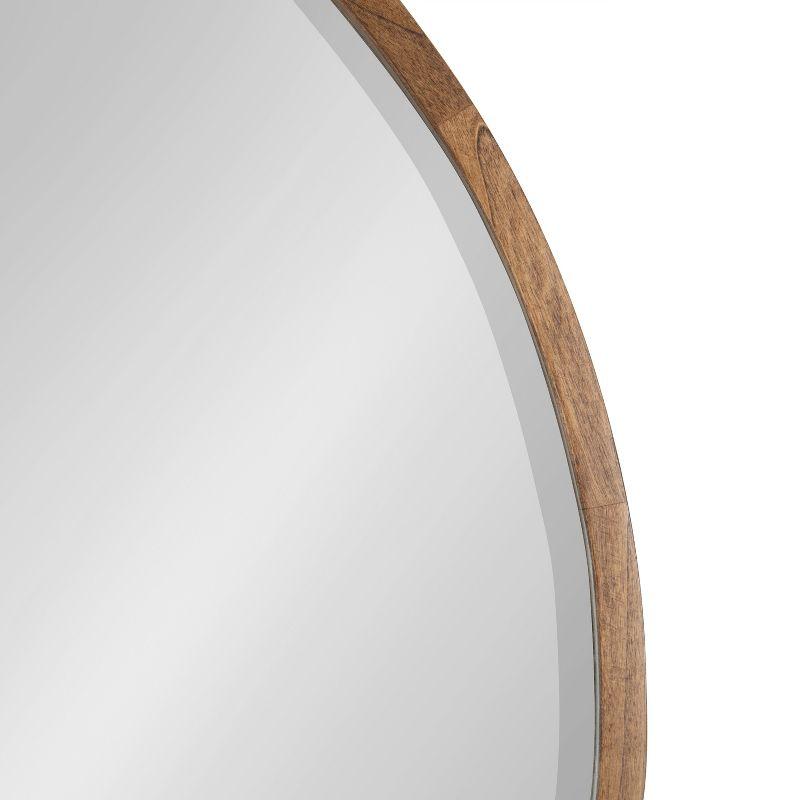 Kate and Laurel McLean Round Wood Framed Wall Mirror