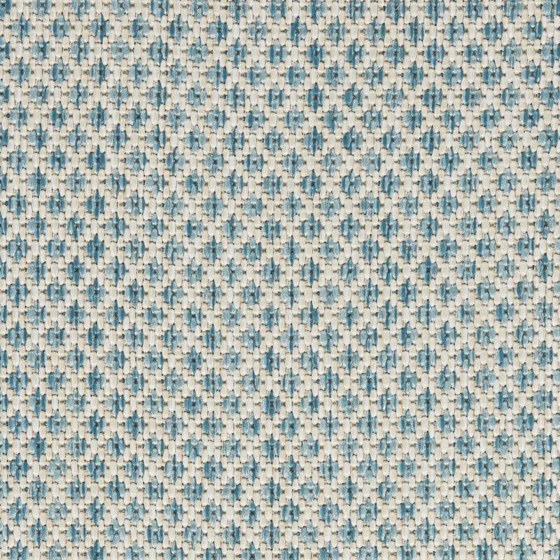 Ivory Aqua Geometric Easy Care 26'' Synthetic Rug