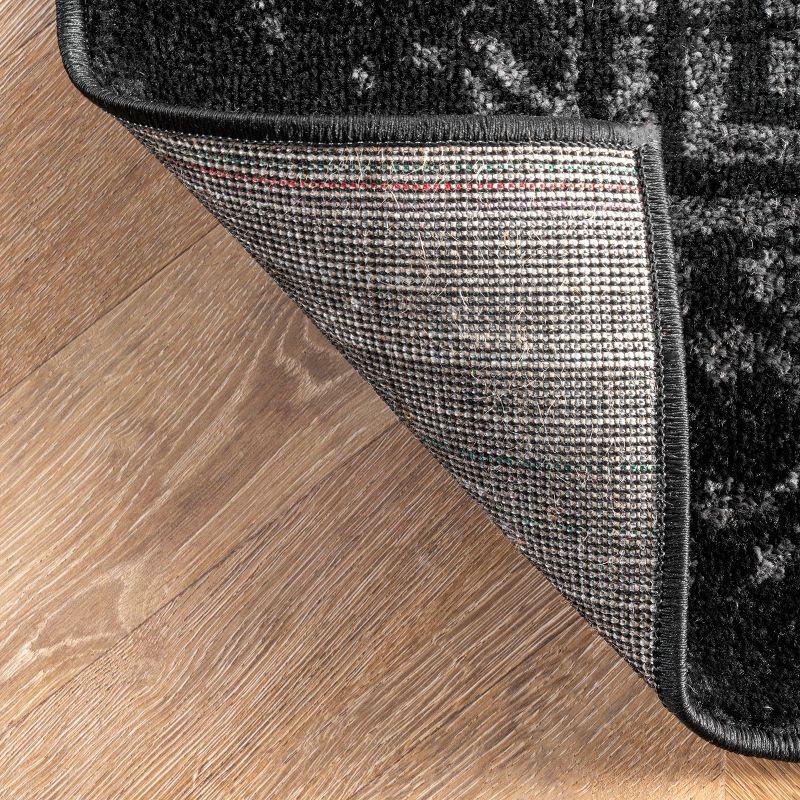 Nuloom Arlena Medallion 4x6 Indoor Area Rug for Living Room Bedroom Dining Room Kitchen, Black/Grey