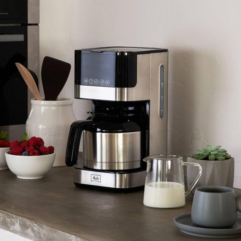 Sleek 8-Cup Stainless Steel Programmable Drip Coffee Maker with Thermal Carafe