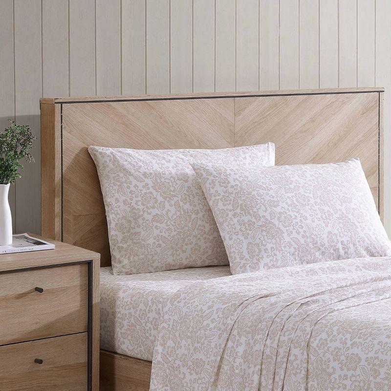 Printed Pattern Percale Cotton Sheet Set - Stone Cottage