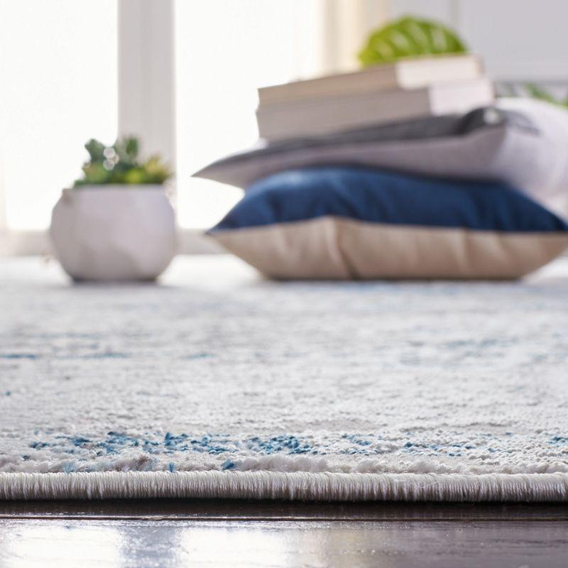 Amelia ALA207 Machine Made Indoor Area Rug - Grey/Blue - 4'-5"x6'-5" - Safavieh