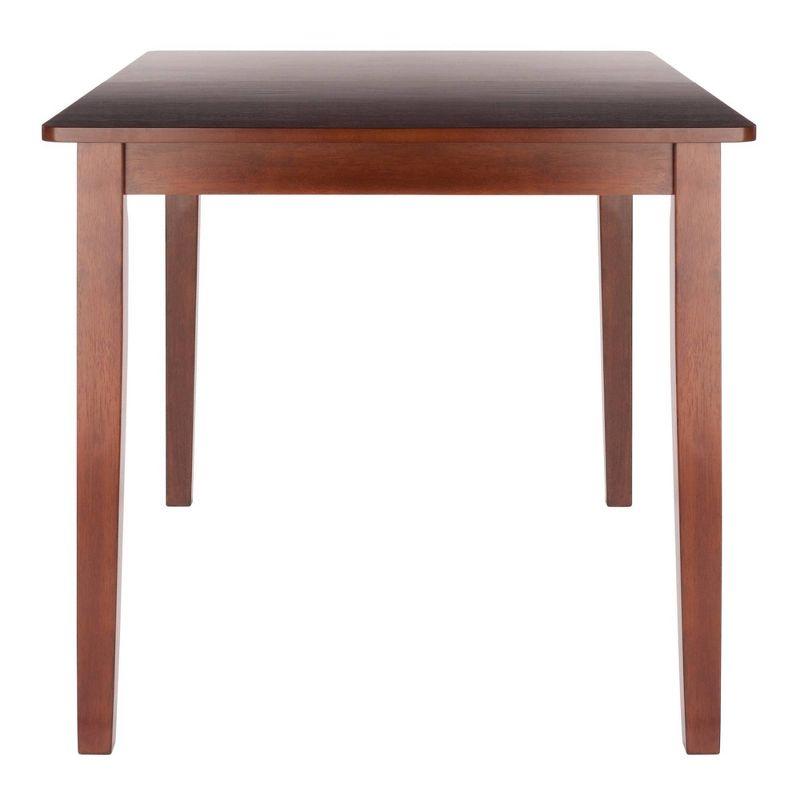 Darren Extendable Dining Table Walnut - Winsome: Self-Storing Butterfly Leaf, Seats 6