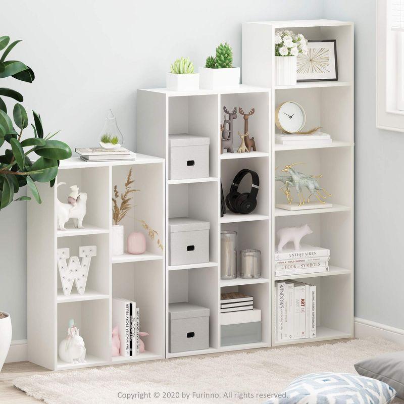 31" 5-Cube Geometric Decorative Bookshelf with Anti-Toppling Reversible Open Bookshelf Storage Organizer for Study&Office