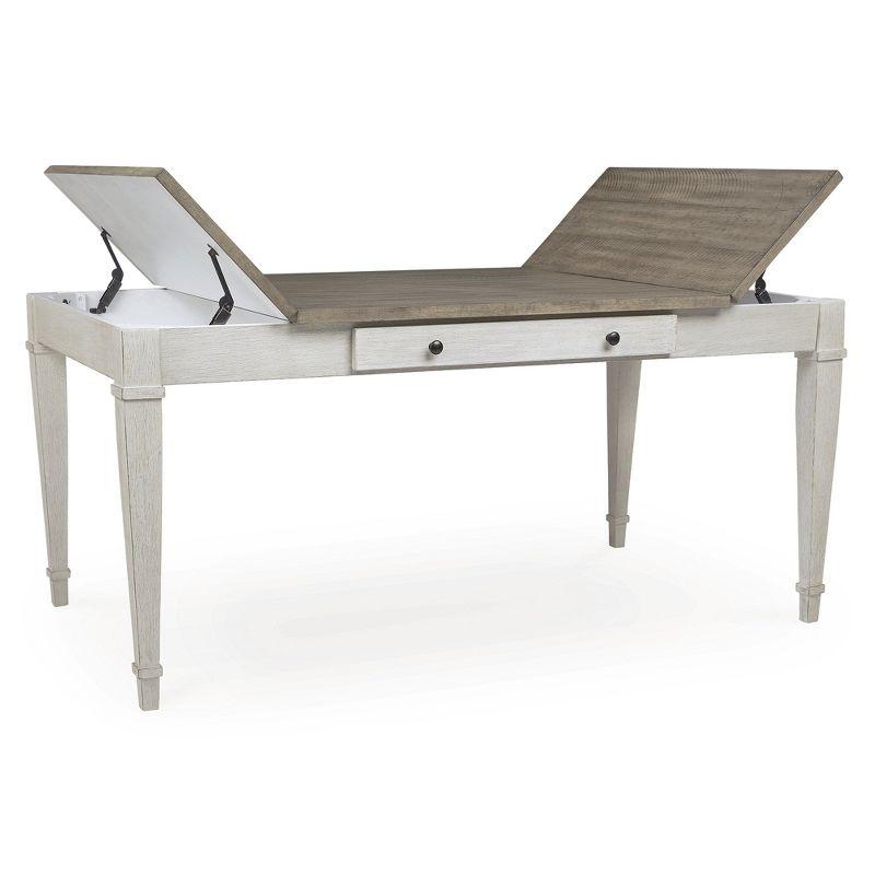 Signature Design by Ashley Casual Skempton Dining Table, White/Light Brown