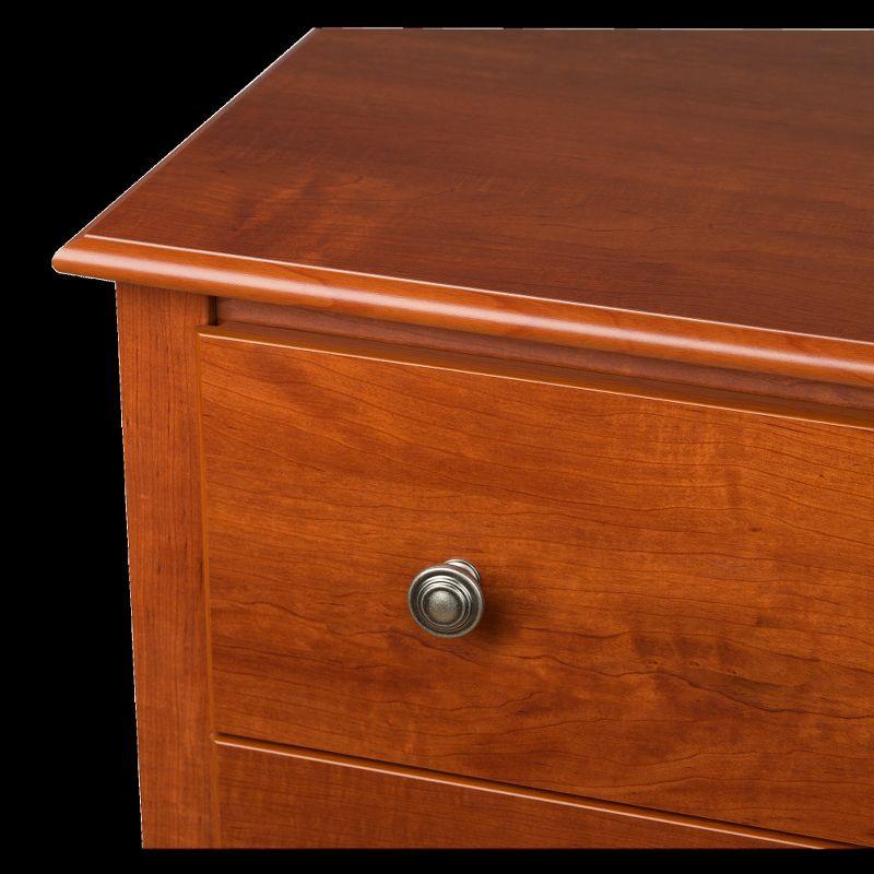 Open Shelf Nightstand Cherry - Monterey: Prepac Bedroom Side Table with Storage Shelf & Metal Glides
