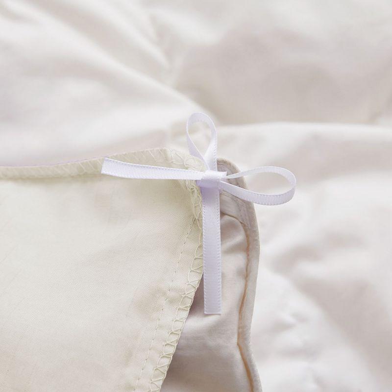 Peace Nest Tufted Microfiber Clipped Duvet Cover Set with Zipper Closure & Corner Ties, Cream, Full/Queen