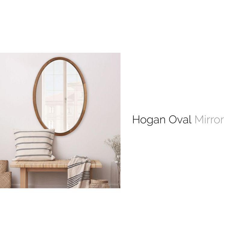 24" x 36" Hogan Oval Decorative Framed Wall Mirror White - Kate & Laurel All Things Decor: Modern Style, No Assembly Required