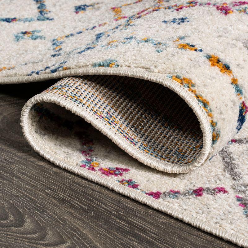 JONATHAN Y Moroccan HYPE Boho Vintage Diamond Ivory/Multi 8 ft. x 10 ft. Area Rug