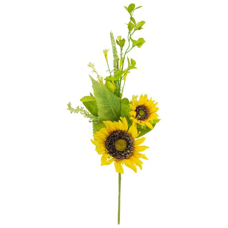 Bright Sunflower & Wildflower 19" Artificial Silk Floral Spray