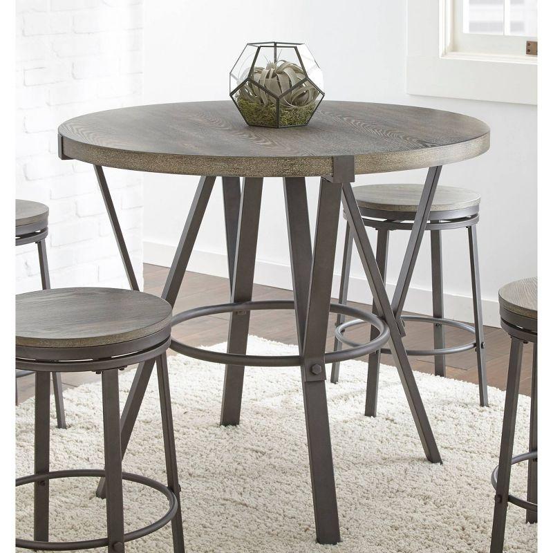 5pc Portland Counter Height Dining Set Gray - Steve Silver Co.