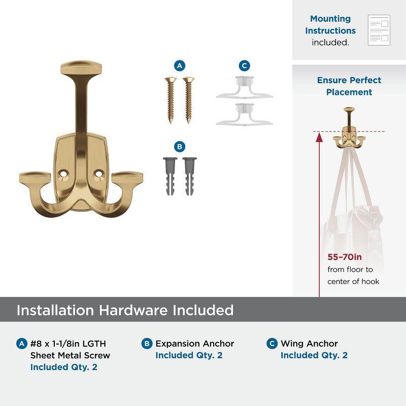 Vicinity Traditional Triple Prong Decorative Wall Hook