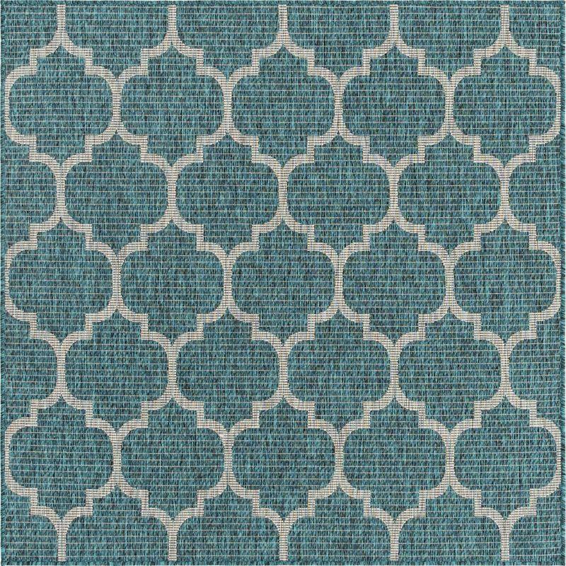 Unique Loom Outdoor Trellis Geometric Woven Area Rug