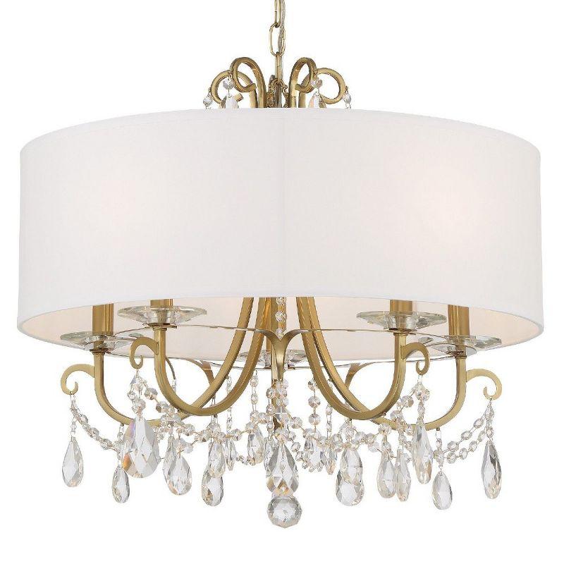 Crystorama Lighting Othello 5 - Light Chandelier in  Vibrant Gold
