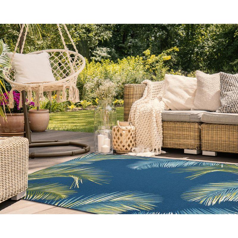 Shira Floral Navy/Green Indoor / Outdoor Area Rug