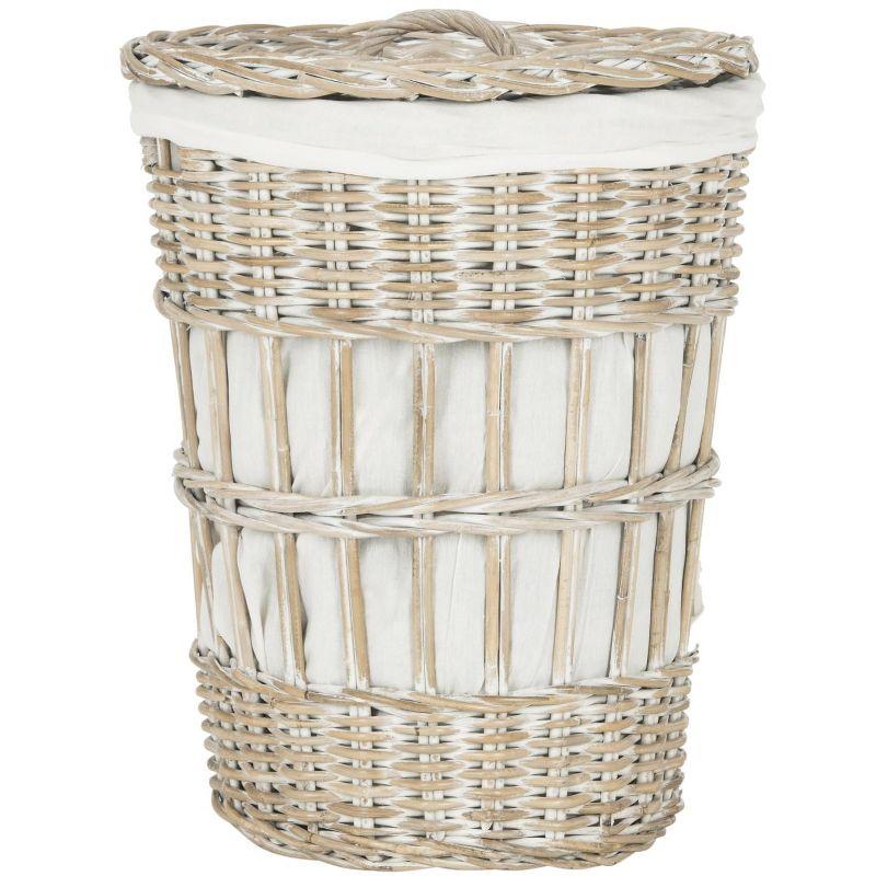 Maggy Laundry Basket - White/White Washed - Safavieh