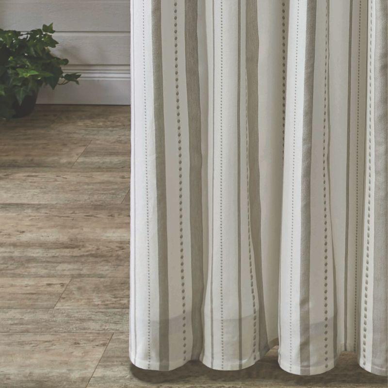 Split P Larkin Stripe Tan Shower Curtain 72" x 72"