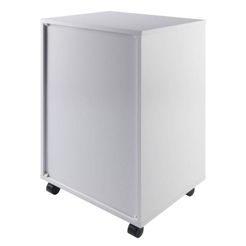 Halifax 5 Drawer Cabinet with Casters White - Winsome: Office Furniture Storage, Printer Stand