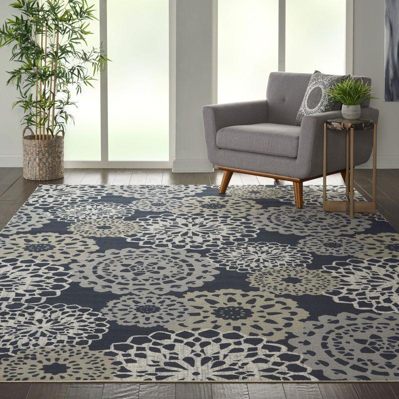 Waverly Sun N Shade SND72 Black Indoor/Outdoor Area Rug