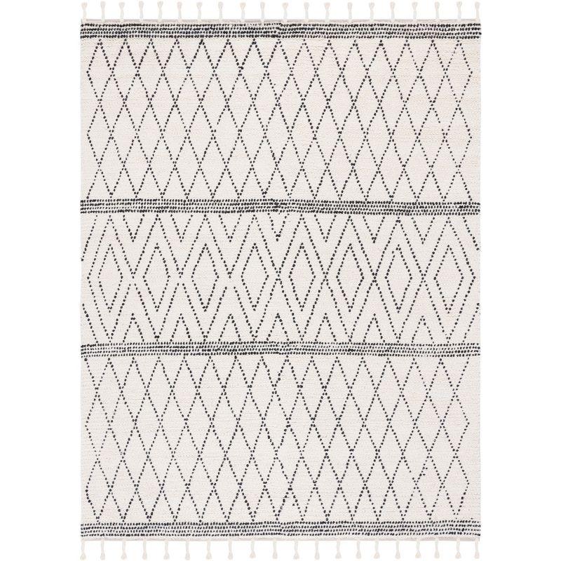 Casablanca CSB491 Hand Woven Area Rug - Ivory/Black - 8'x10' - Safavieh.