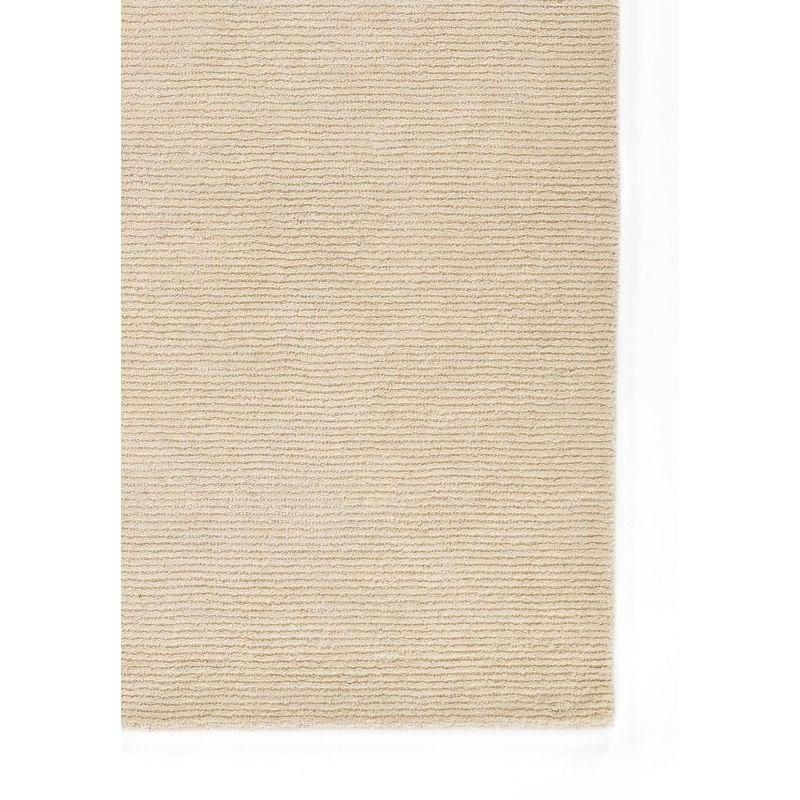Momeni 2'x4' Everett Beverly Handtufted Area Rug Ivory: Wool, Geometric Abstract Pattern, Low Pile, Indoor Use