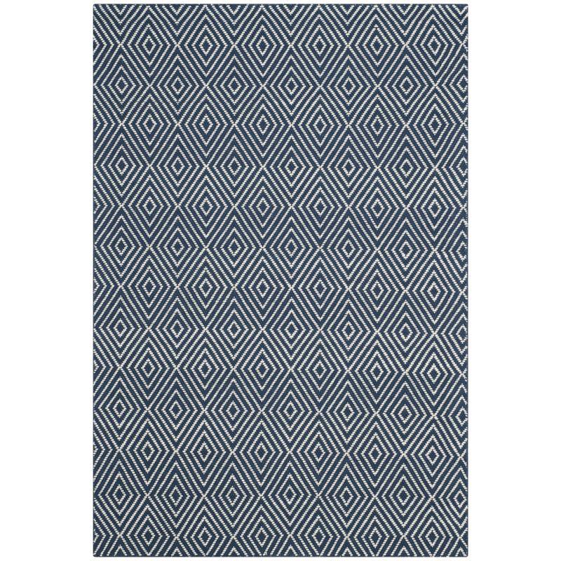 Wilton WIL715 Hand Hooked Indoor Area Rug - Navy/Ivory - 4'x6' - Safavieh