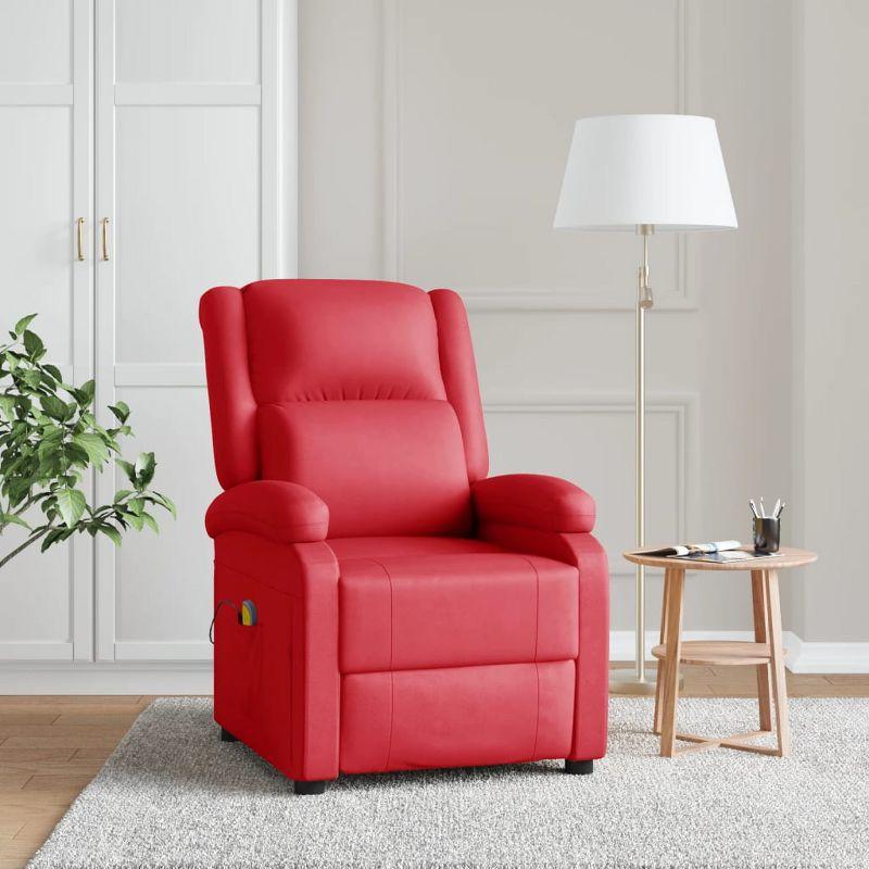 VidaXL Massage Chair Red Faux Leather