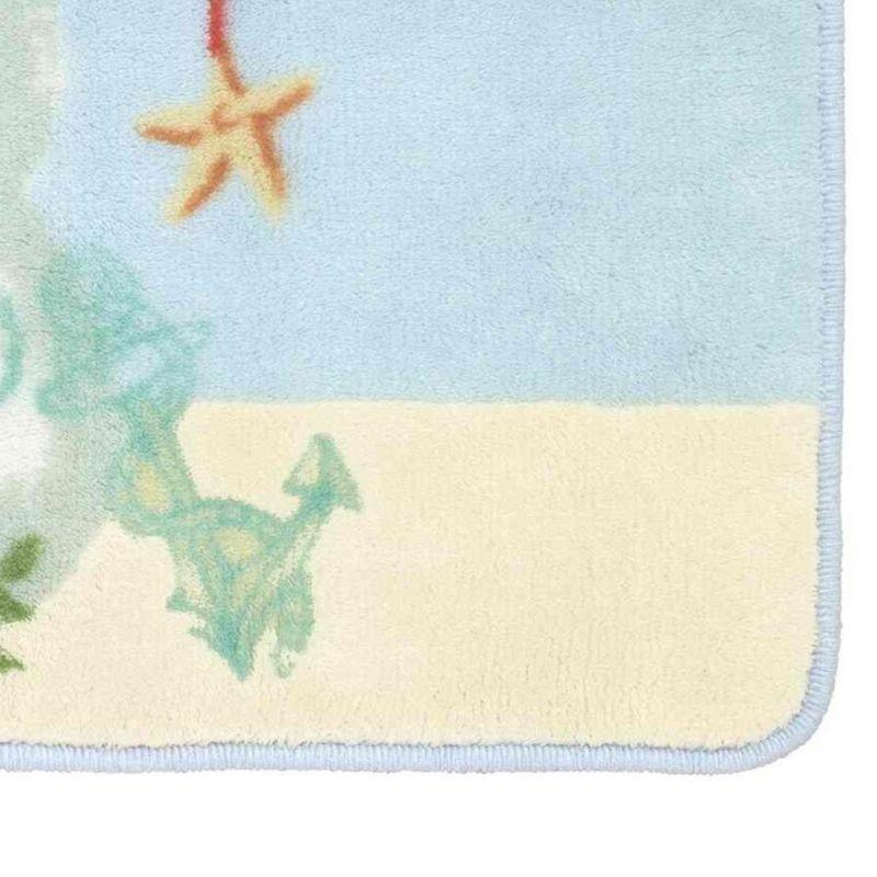 Coastal Snowman Cotton Bath Rug