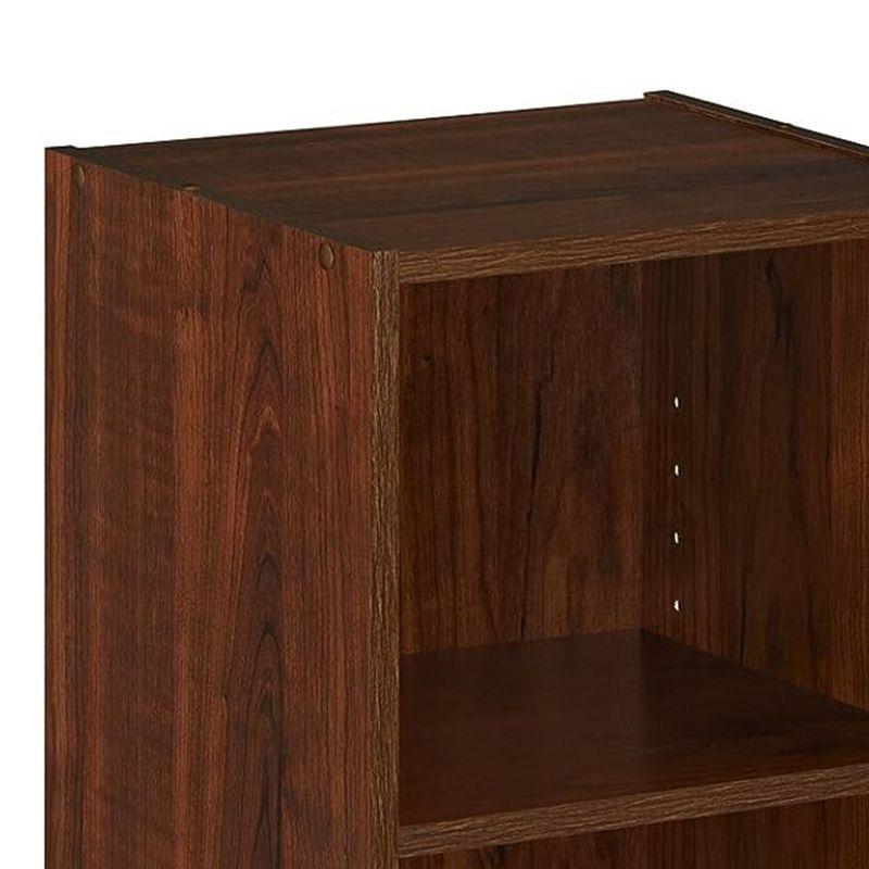 ClosetMaid 3 Tier Versatile Stackable Wooden Storage Organizer with 2 Adjustable Shelves for Home and Office, Dark Cherry Finish