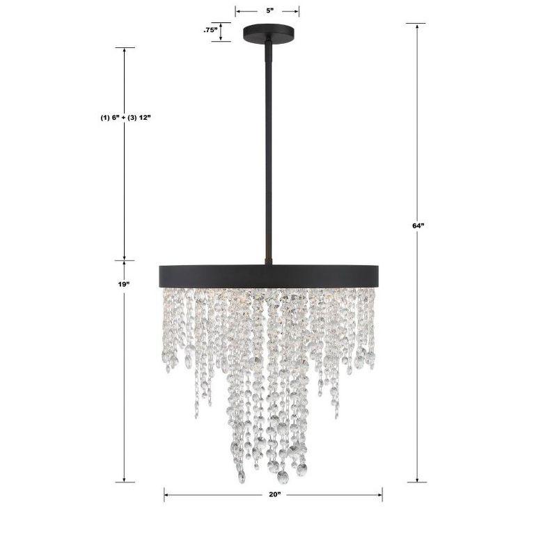 Crystorama Lighting Winham 5 - Light Chandelier in  Black Forged