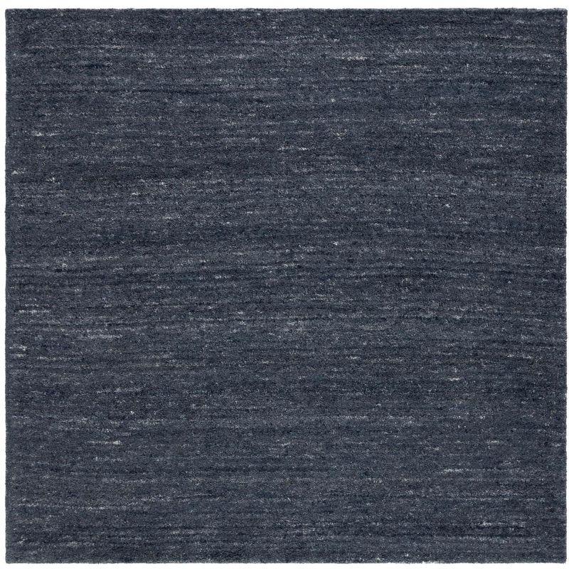 Himalaya HIM413 Handmade Area Rug - 7'x7' - Black/Grey - Safavieh