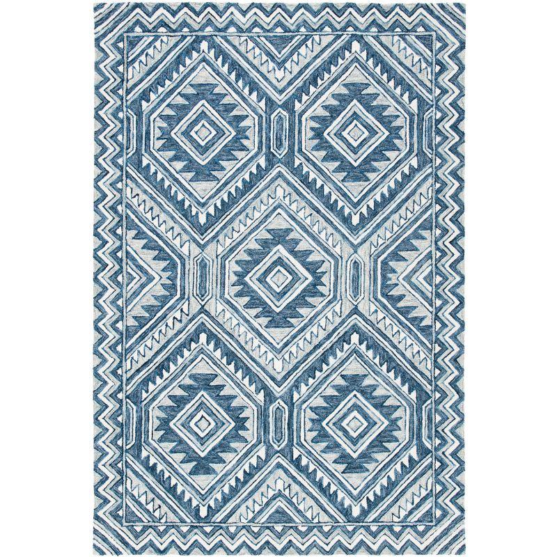 Metro MET122 Hand Tufted Area Rug - Blue/Ivory - 4'x6' - Safavieh.