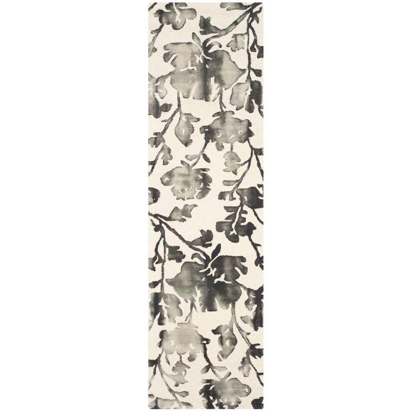 Dip Dye DDY716 Hand Tufted Runner Rug - Ivory/Charcoal - 2'3"x10' - Safavieh.