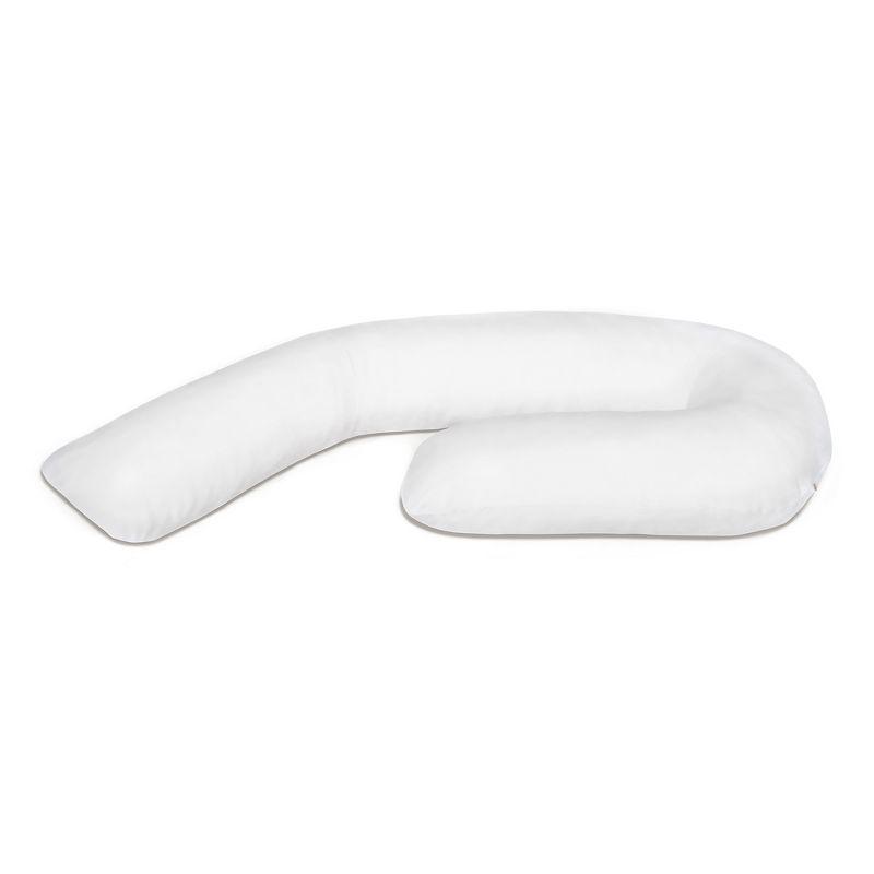 MedCline Therapeutic Full Body Pillow - Pillow for Side Sleepers - Shredded Memory Foam - Medium / Large - 5'2" & Above