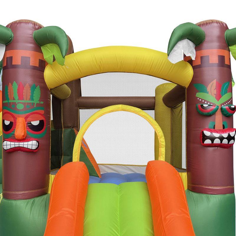 Cloud 9 Bounce House, Jungle Theme, with Blower - Inflatable Bouncer with Two Slides, Jumping Area, and Ball Pit