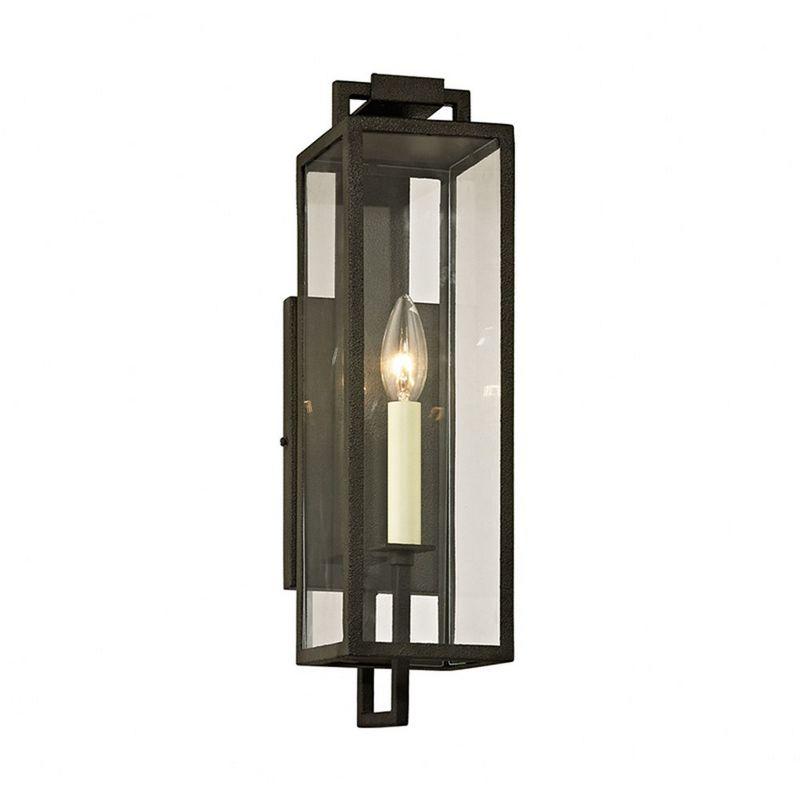 Troy Lighting Beckham 1 - Light Wall Light in  Forged Iron Clear Shade