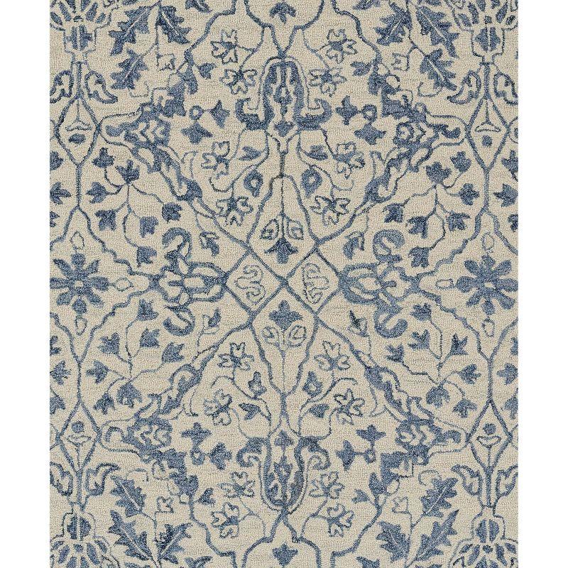 Momeni 2'x3' Leiden Ikat Otis Handtufted Accent Rug Ivory: Wool, Medium Pile, Classic Pattern, Indoor Use