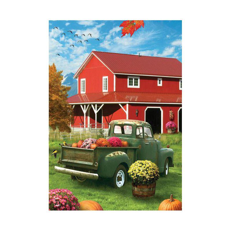 Farm Fresh Mums Autumn Garden Flag Fall Pickup Floral 18" x 12.5" Briarwood Lane