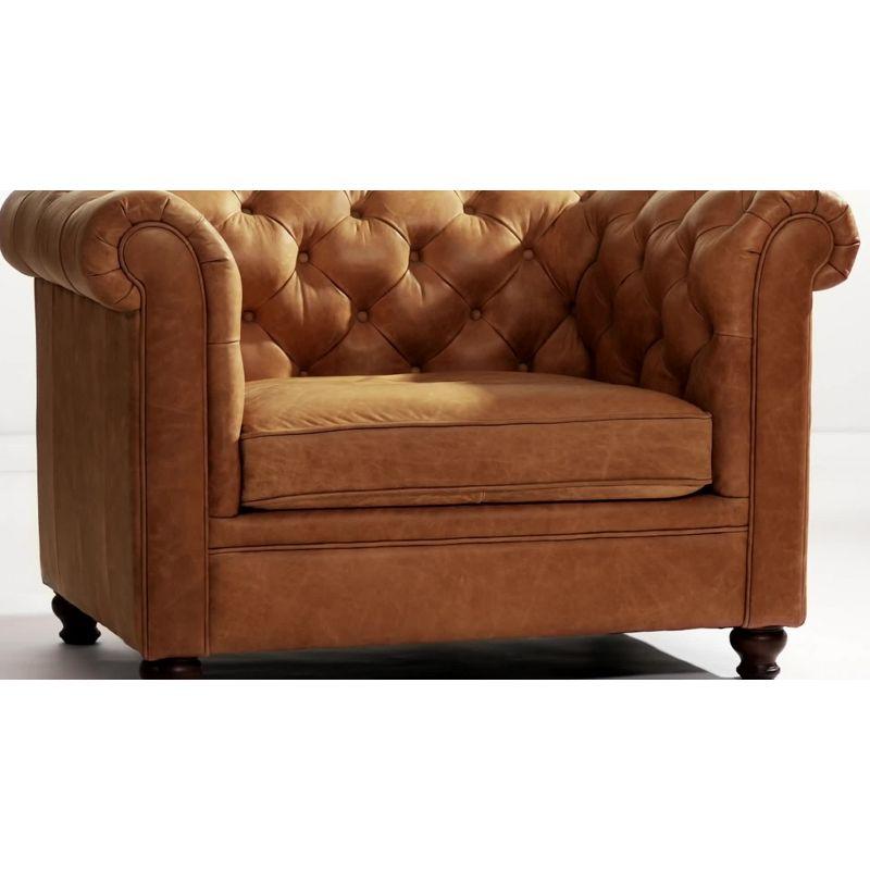 Poly & Bark Lyon Lounge Chair in Cognac Tan