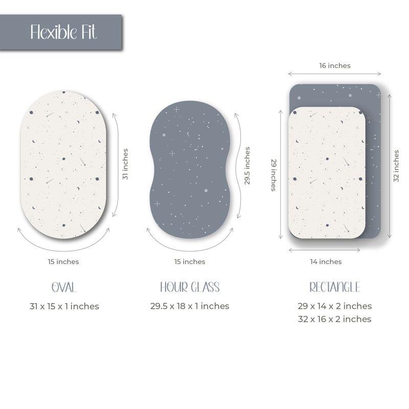 Ely's & Co. Baby Fitted Bassinet Sheet  100% Combed Jersey Cotton   for Baby Boy  2 Pack