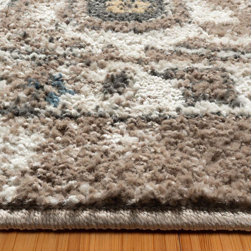 Heirloom Wynn Traditional Moroccan Brown Beige Polypropylene Area Rug