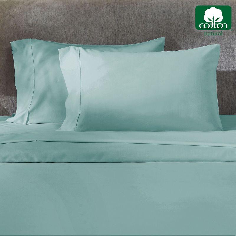 400 Thread Count Pillowcases, 100% Cotton Sateen, Soft & Cooling by California Design Den - Teal, Standard/Queen Pillowcases