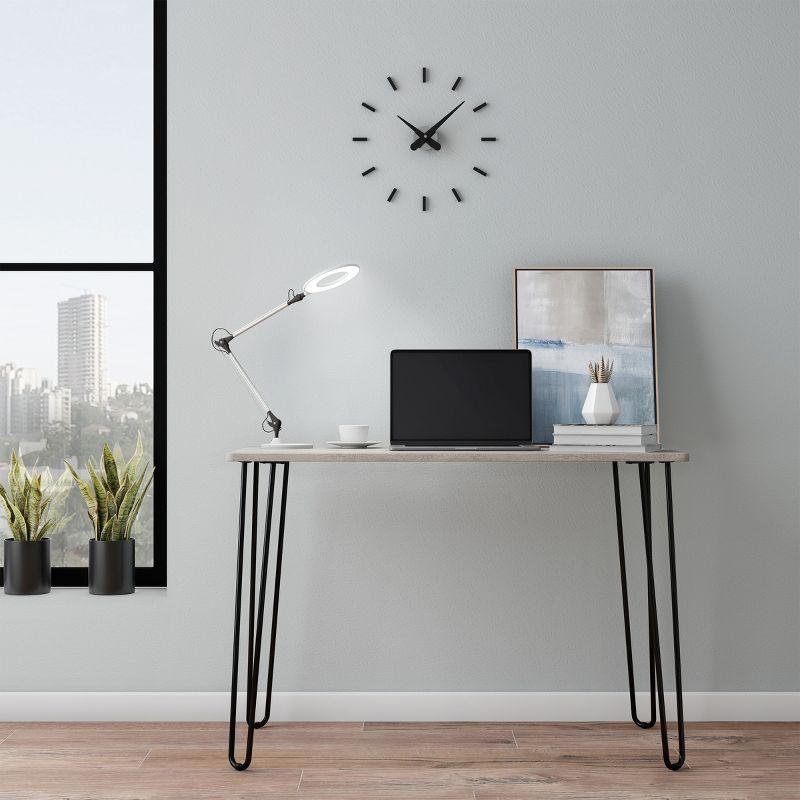 Hastings Home Adjustable Swing Arm LED Desk Lamp for Home Office (White)