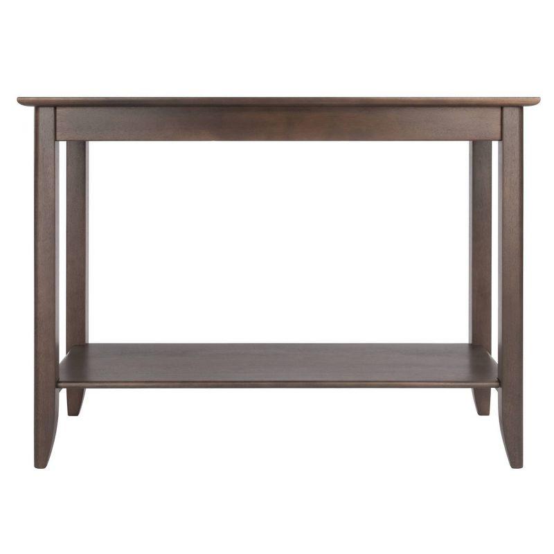 Santino Console Hall Table Oyster Gray - Winsome: Entryway Furniture with Shelf, Wood Veneer Sofa Table