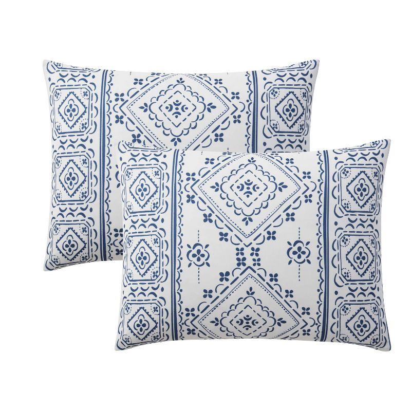 Denim 3-Piece Geometric Stripe Comforter Set