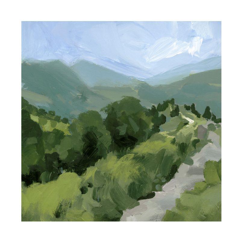 Victoria Barnes Green Valley Landscape Canvas Art with Wood Frame