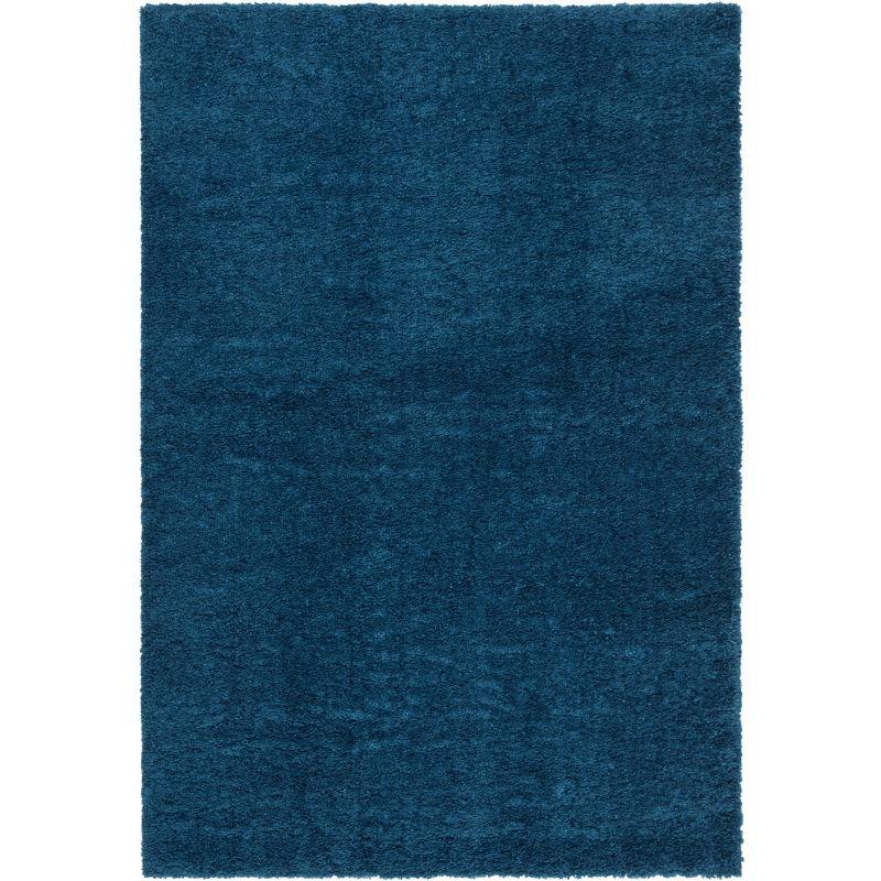 August Shag 900 AUG900 Power Loomed Indoor Area Rug - Navy - 5'3"x7'6" - Safavieh