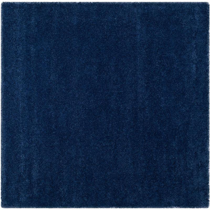 Milan Shag SG180 Power Loomed Indoor Area Rug - Navy - 7'x7' - Safavieh