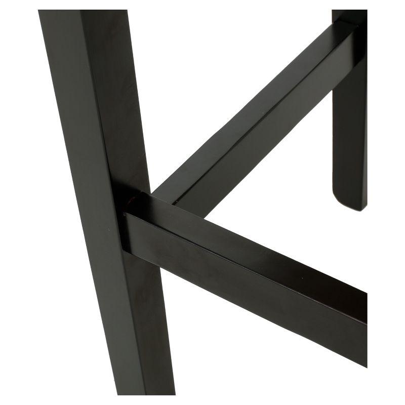 Set of 2 26" Lopez Backless Counter Height Barstools Polyester Upholstery, Rubberwood Legs - Christopher Knight Home
